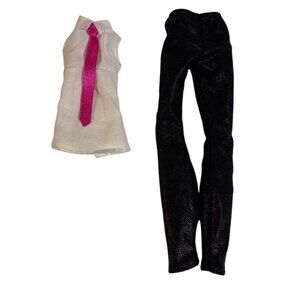 Monster High Shirt & Pants For Headmistress Bloodgood Doll Pink Tie Black Pants